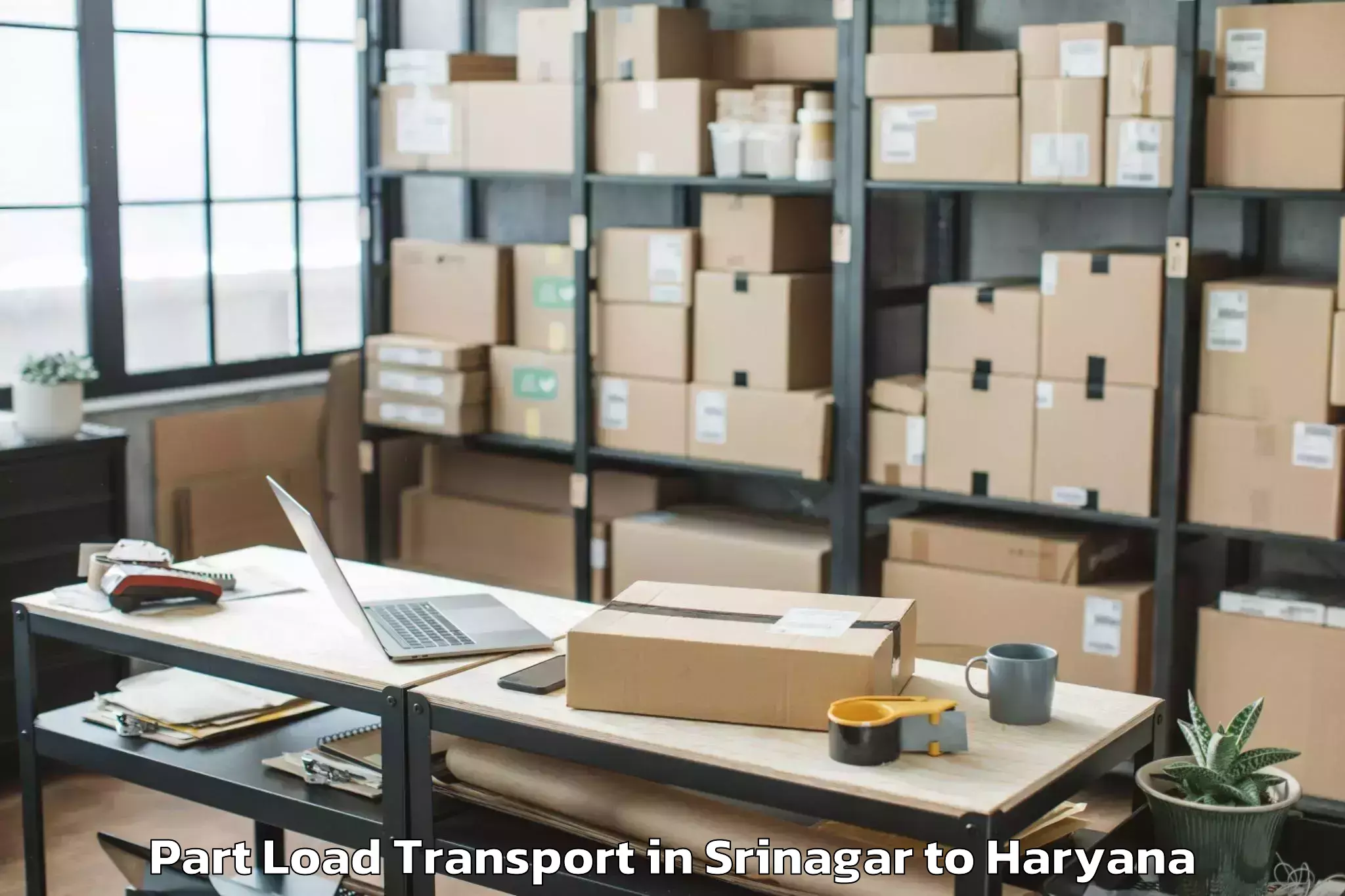 Srinagar to Rewari Part Load Transport Booking